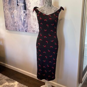 New York & Company NEW  XS black dress with cherries